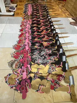 wayang bahan talang pvc, bisa untuk simpingan latihan dalang