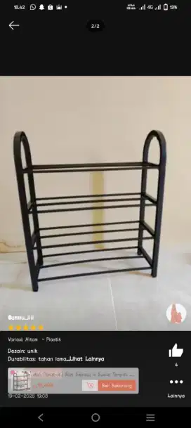 Rak sepatu portable