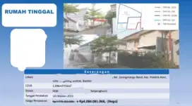 Dijual Rumah Jurangmangu Barat Pondok Aren