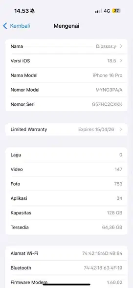 iphone 16 pro 128
