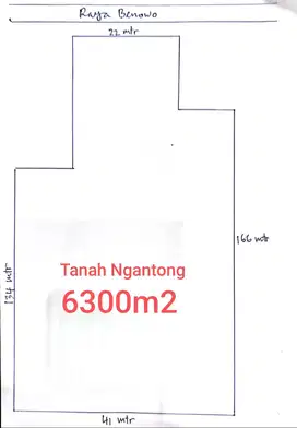 Lahan kosong tanah ngantong dijual