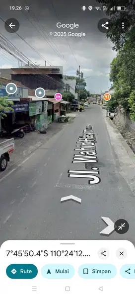 Tanah sangat strategis pinggir jln raya wahid hasim cocok kost
