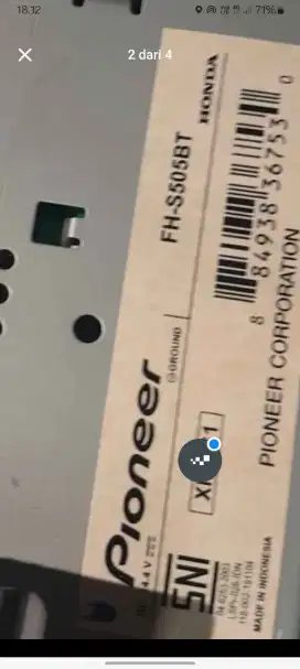 Tape mojil pioneer original segel ex mojil brio