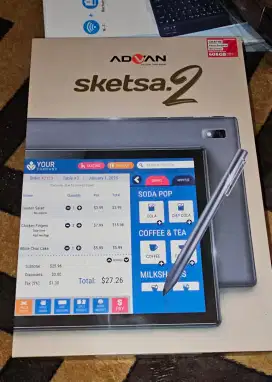 LIKE NEW TABLET ADVAN SKETSA2 BONUS STYLUS ADVAN DAN SLIM KEYBOARD
