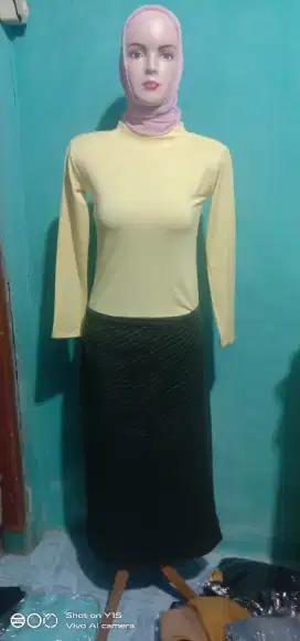 Rok span hijau army  size L