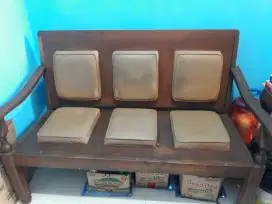 Kursi 3 seater, kayu jati