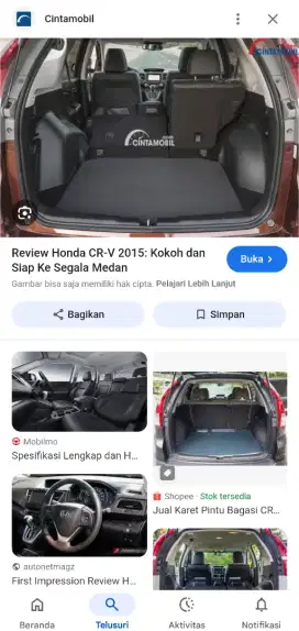 papan bagasi crv gen 4 tahun 2012-2016