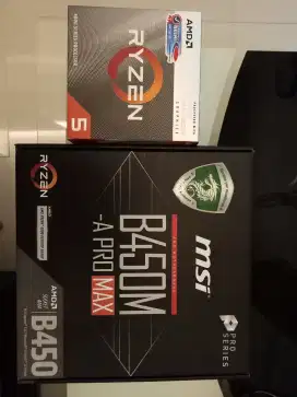 D jual motherboard + processor ryzen 5