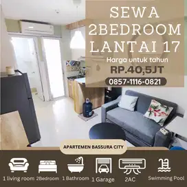 2 kamar sewa furnish lantai 17 dekat mall apartemen bassura city
