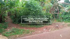 TANAH DARAT MURAH STRATEGIS DI JALAN DESA COGREGKECAMATAN PARUNG BOGOR