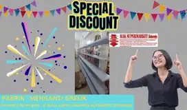 Jual murah rak single 5 susun gondola supermaket minimarket