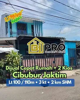 Turun Harga Rumah bonus kios di Cibubur Jakarta