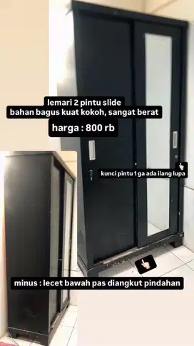 Lemari 1 pintu sliding preloved