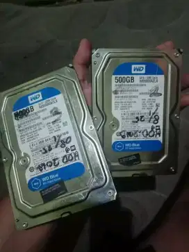 hdd wd 500gb wd5000azlx 
Hdd seagate barracuda 500gb st500dm002 baru
