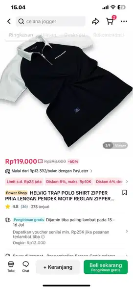 Helvig trap Kaos polo zipper premium