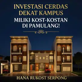 Dijual Rumah Kost Modern Strategis Dekat Unpam 2 Pamulang Serpong SHM