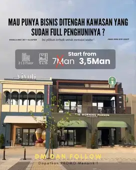 Ruko Downtown drive summarecon serpong 3lt! 3,5m limited 3 gandeng!