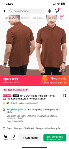 Broguy kaos polo waffle