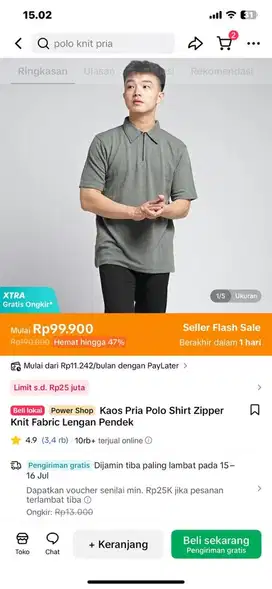 Pollac kaos polo zipper brand lokal premium
