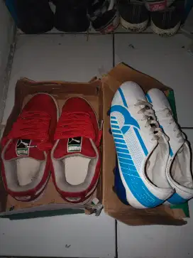 JUAL SEPATU PUMA SUEDE XL RED DAN SEPATU ORTUS  SIAPA CEPAT DIA DAPAT!