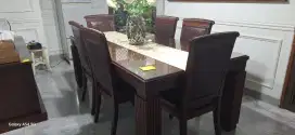 Meja Makan Export Kayu Solid Kursi 6 Sangat Istimewa