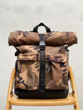 Superdry roll top cammo backpack tas ransel