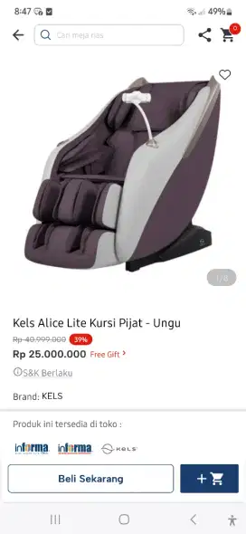 Kels kursi pijat