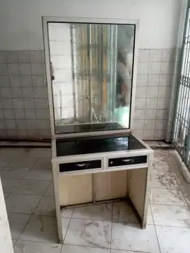 MEJA kaca Salon Aluminium