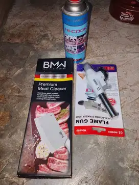 Pisau daging dan gas+nozel set
