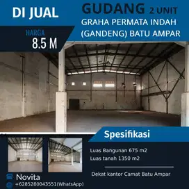 2Unit Gudang Graha Permata Indah (gandeng) Batu Ampar.