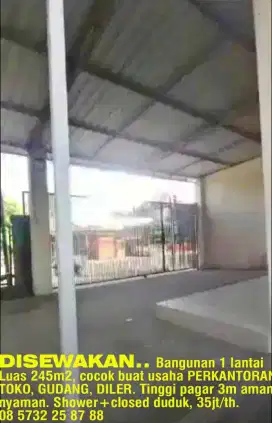 Disewakan bagunan ruko