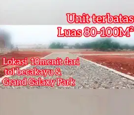 Dijual tanah kavling luas 500m cocok utk perumahan di cikunir galaxy