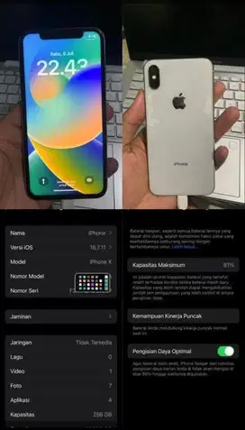 Iphone x inter 256gb
