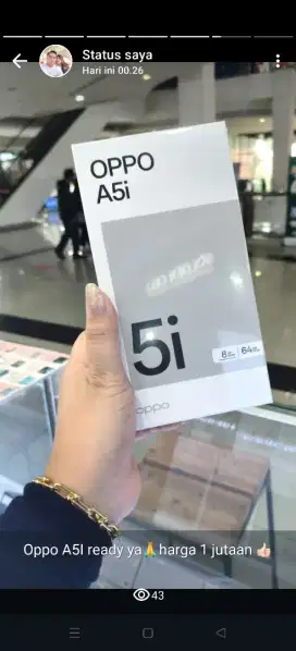 Oppo A5I new garansi resmi