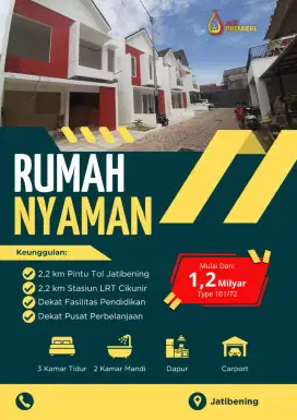 Hunian khusus muslim, siap huni dekat LRT bekasi