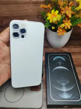 iPhone 12 pro 256 gb silver mulus 90% Hb 85% fulset Garansi resmi iBox