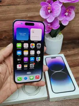 iPhone 14 pro 512 gb purple mulus fullset original garansi resmi iBox