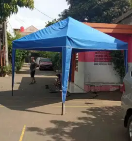 Rangka Tenda Besi saja 3x3 (Rangka nya saja, kainnya beli sendiri yah)