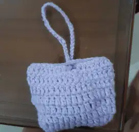 Tempat koin rajut mini