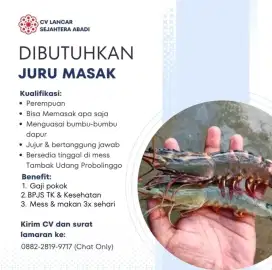 Juru Masak di Tambak Udang