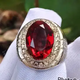 Batu red darknes garnet dim 14*10 ring alfaka Net harga