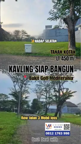 Kavling siap bangun citraland bukit golf hgb