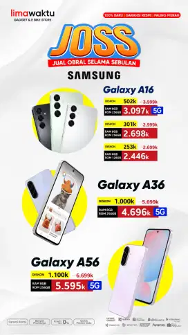 PROMO SAMSUNG GALAXY A SERIES DISKON UP TO 1.1 JUTA GARANSI RESMI SEIN