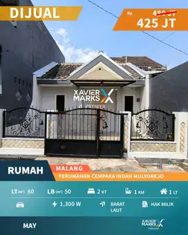 Dijual Rumah Baru Renovasi di Cempaka Indah Malang