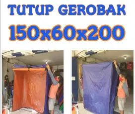 Terpal Tutup Etalase / Gerobak Kaki Lima Ukuran 150x60x200 CM