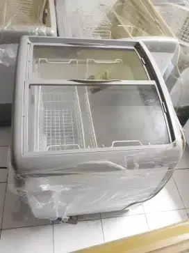 jual frezzer sleding kaca merk Gea kafasitas 330 liter dan 280  liter
