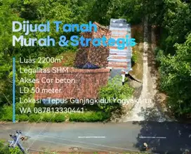Dijual tanah Murah Luas 2200m² Legalitas SHM  100 juta Lokasi Tepus