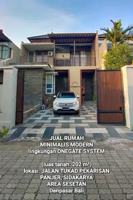 jual rumah  one gate tukad pakerisan panjer densel