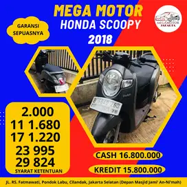 HONDA SCOOPY 2018 CASH KREDIT JAMINAN GARANSI SEPUASNYA