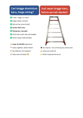Tangga Aluminium 7 Step — Baru, Mulus!